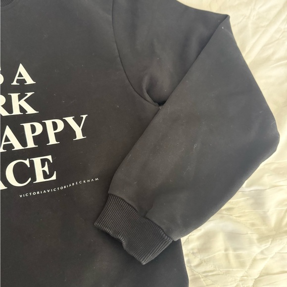 Victoria Beckham Black Sweatshirt with White Text - Picture 7 of 10